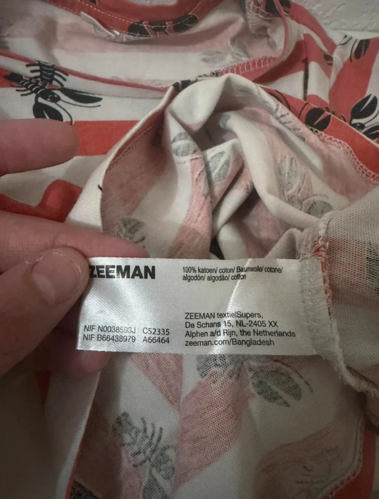 T-shirt Fille Zeeman - Rayures Rouges & Homards - 5/6 Ans – photo 5